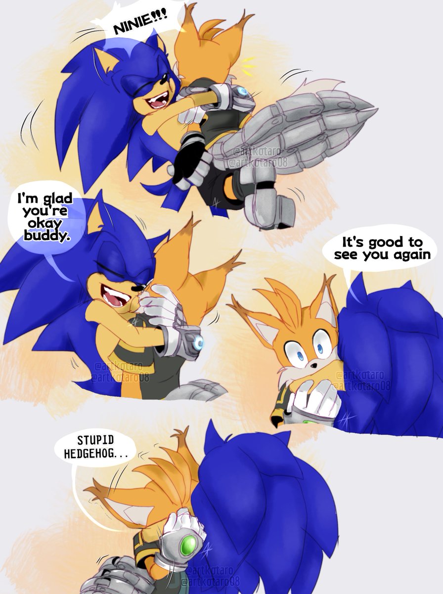 Attempted comic that turned into this. I bet Nine will tell Sonic his stuff but deep down he feels happy. 

#SonicPrime #SonicTheHedeghog #ninethefox #tails