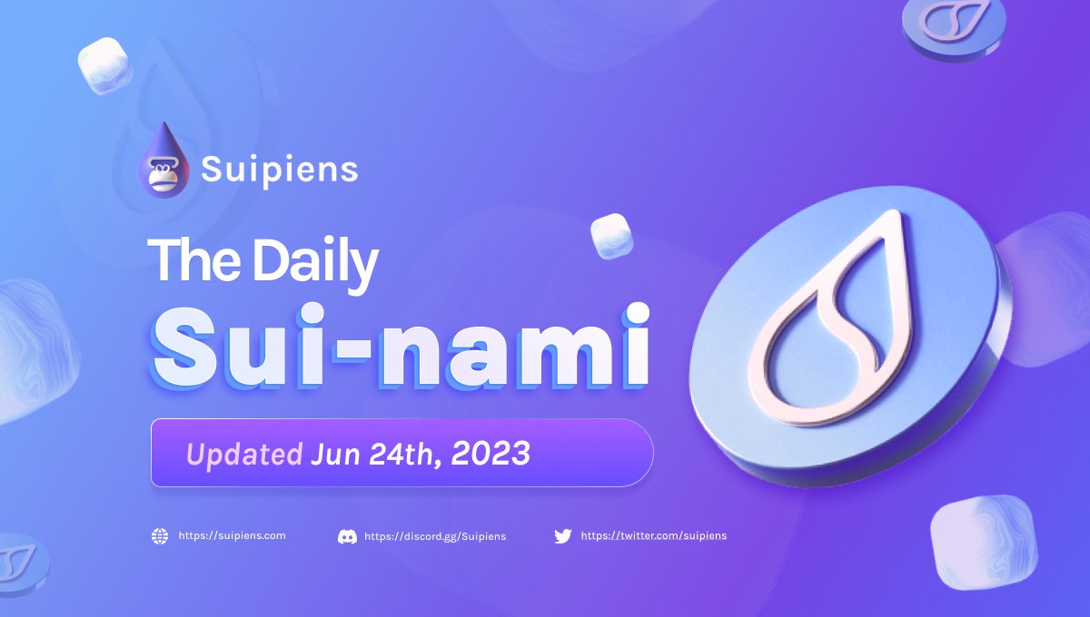 suipiens's tweet image. 🌊🚀 Join the vibrant #Sui community and ride the wave of innovation and collaboration in the &quot;Daily Sui-nami&quot; thread! 
Discover exciting project events, updates, and news for FREE. Don&apos;t miss out on this opportunity to dive into the Sui ecosystem. Jump in now and #BuildOnSui! 🌟