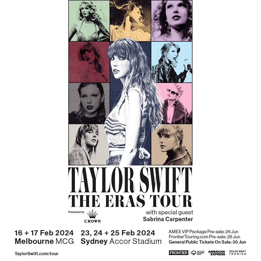 [ OPEN JASTIP TIKET KONSER ]

TAYLOR SWIFT THE ERAS TOUR IN AUSTRALIA (SYDNEY & MELBOURNE)

🎟️More info langsung deh dm ke instagramku @noviapx

#TStheErasTour  #TheErasTour #MelbourneTSTheErasTour #SydneyTSTheErasTour #Swifties #internationaldates #TaylorSwift #Taylorswiftickets