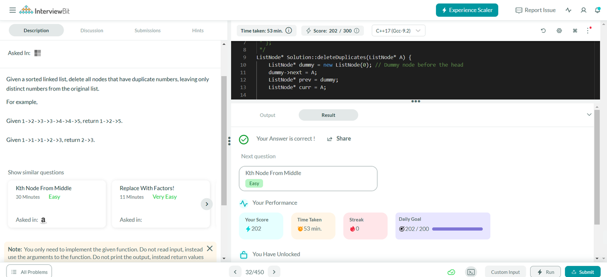 RVedashree1's tweet photo. Hello All, I have completed #Day055 of #365DaysofCode Challenge with
@scaler_official
Today I solved the question- Remove Duplicates from Sorted List II
Scaler discord community link: https://t.co/7ZTJwvvzao #scalerdiscord #codewithscaler https://t.co/Nr3VKAdwZa