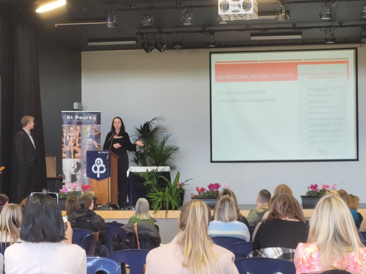 Great presentation <a href="/SerpentinePS/">Serpentine Primary School</a> <a href="/KendallLange81/">Kendall Lange</a> @StephLeLievre_ leading the way in reducing teacher workload and simplifying the science of learning at a system level 👏 👍 👌