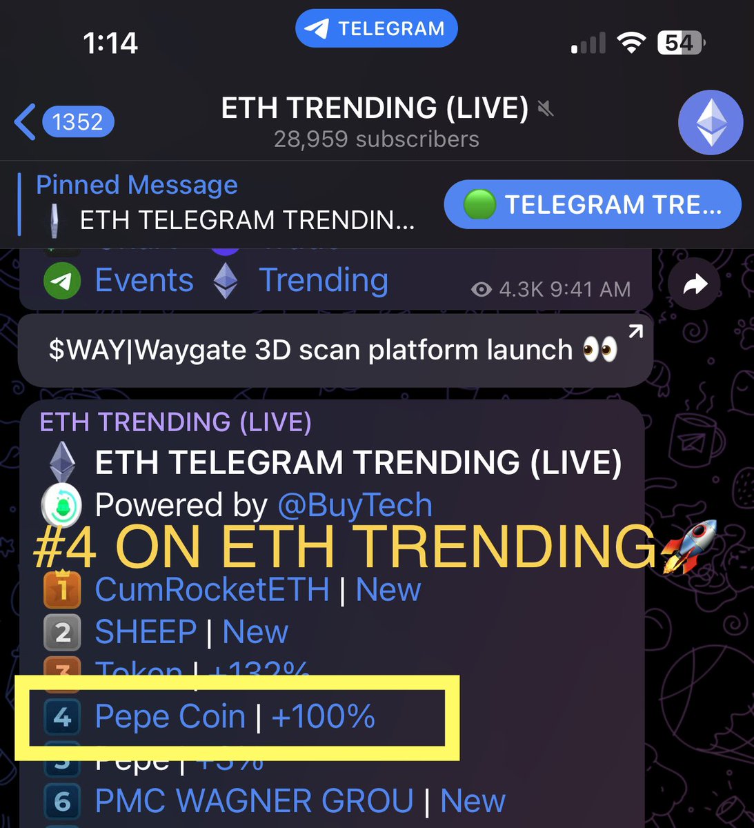 IM PUMPING — START THE ROCKET!!!! 

MY POCKETS ARE TOO FULL!!!!

The name is, #PEPECOINTOKEN 

#crypto #eth #btc #bnb #memecoins #meme #altcoins #shiba #pepe #floki #doge