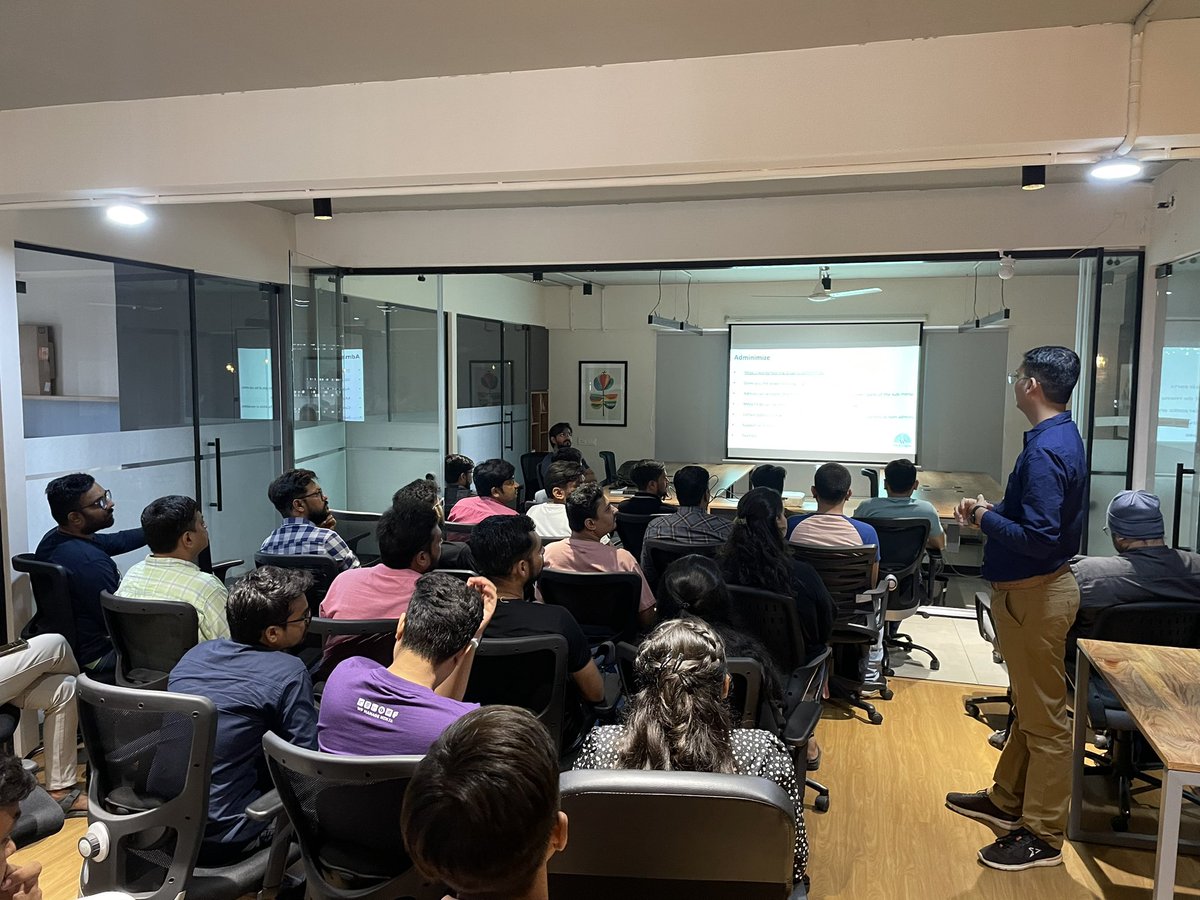 wpahmedabad's tweet photo. Pratik Gandhi sharing insight about Ignite the Visual Appeal of Your WordPress Admin Panel in @wpahmedabad.

#WPAhmedabad #WordPress https://t.co/zddRYr7LNZ