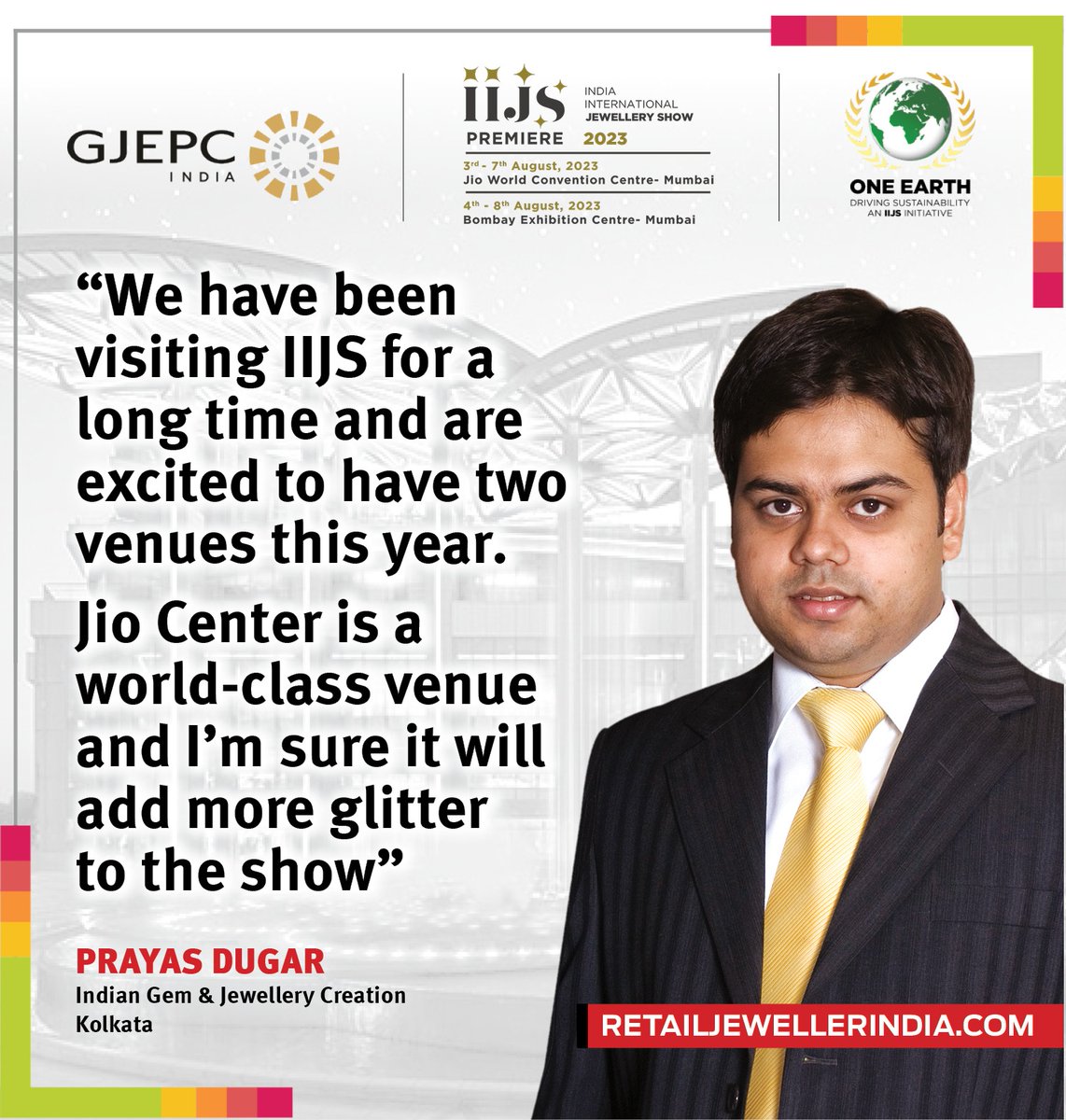 retailjwlrindia's tweet photo. Interview with leading and trusted Jewellery Retailers of East Region Prayas Dugar of @igjcreations (Kolkata) on their Expectations from IIJS Premier 2023
Tap here to watch the full Interview: https://t.co/jWhzc5dFaL
#theretailjeweller #iijs2023 https://t.co/WFJpnMAps3