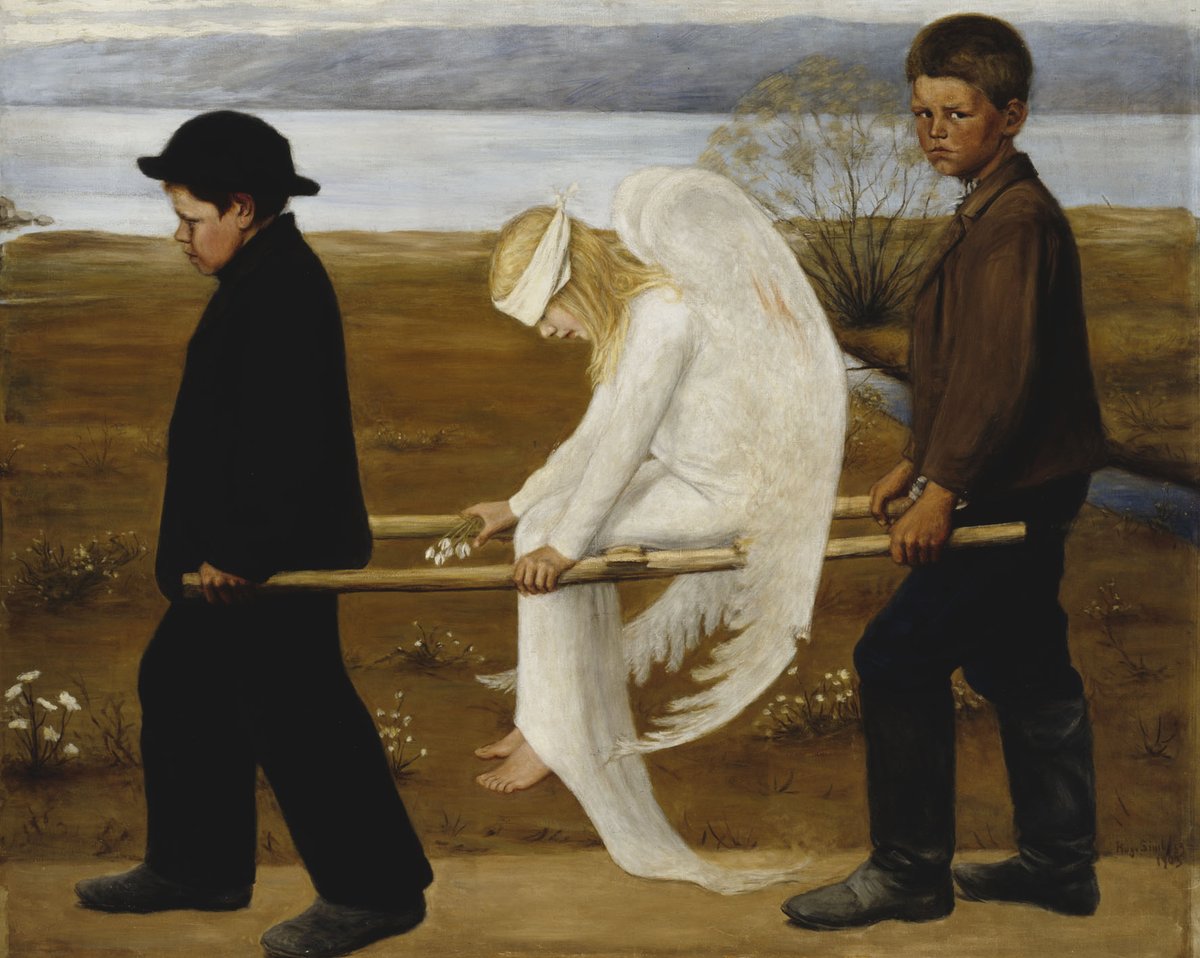 K_Galleria's tweet image. 🎂 Hyvää Hugo Simbergin 150. syntymäpäivää! Grattis på 150-årsdagen Hugo Simberg! 
🖼️ : Hugo Simberg: Valokuva, 1902. Foto, 1902.
Hugo Simberg: Omakuva, 1914 [detalji]. Självporträtt, 1914 [detalj].
Hugo Simberg: Haavoittunut enkeli, 1903. Sårad ängel, 1903.

#Taide #Konst