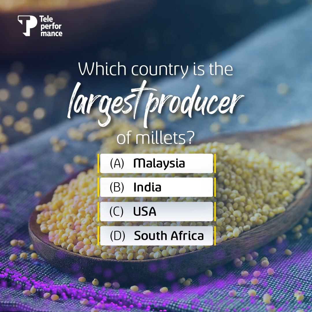 This country is flourishing the nutritious millet basket with a range of innovative value added products of millets.
Comment now!

#TPIndia #TheWorldlyAffairs #Question #Saturday #Morning #Employee #Engagement