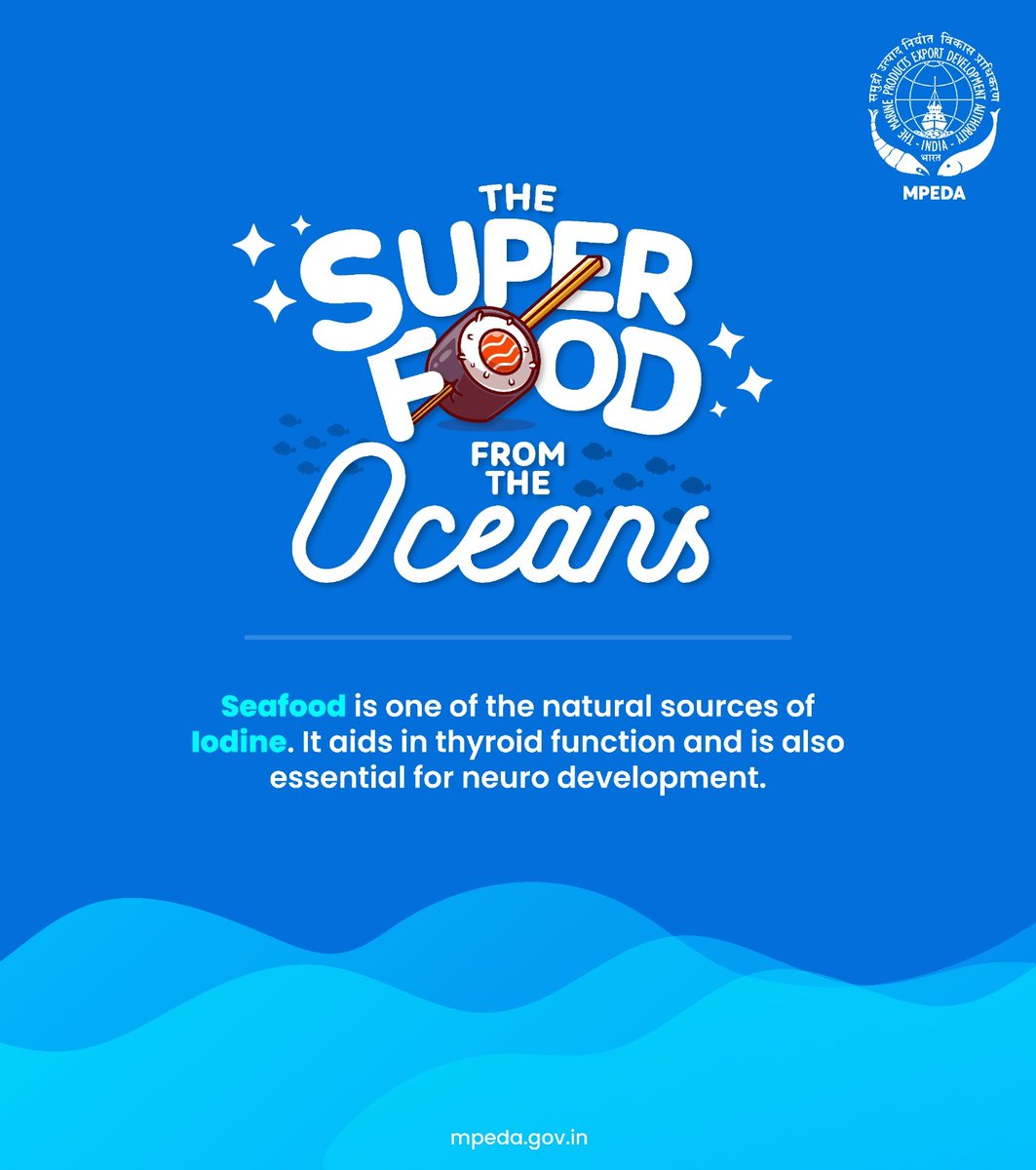 Enhance your well-being by adding seafood, including fish and shellfish, in your meals at least twice a week. Seafood encompasses all the essential components that your body requires for optimal wellness.
#MPEDA #seafood #exporters 
@DoC_GoI
@FisheriesGoI
@Min_FAHD
@MOFPI_GOI