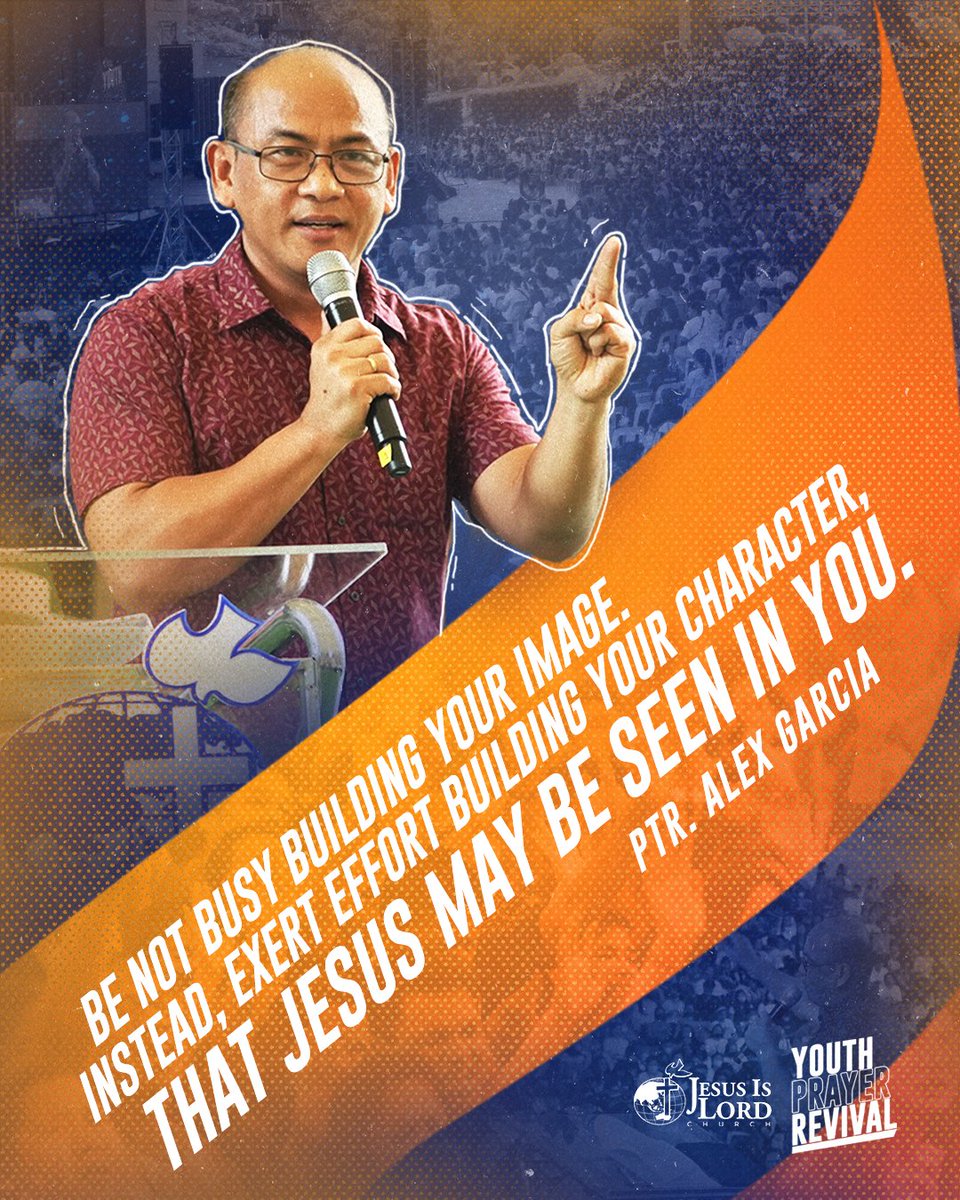 JILWorldwide's tweet photo. Ptr. Alex Garcia exhorts the youth to pursue being set apart for God - to prioritize building character over building image.  #JILYouthPrayerRevival https://t.co/sQ7NyYaqlS