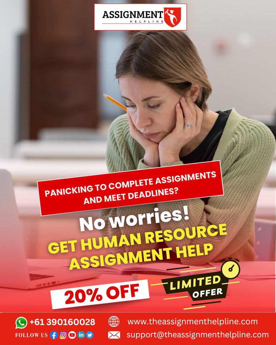 _the_assignment's tweet image. Get the best #Humanresourceassignmenthelp and avail yourself a chance to submit quality and authentic #assignments before the deadlines with the help of highly skilled #experts 
👉Get instant help! bitly.ws/HQnr
OR
👉Chat with experts! tawk.to/theassignmenth…
