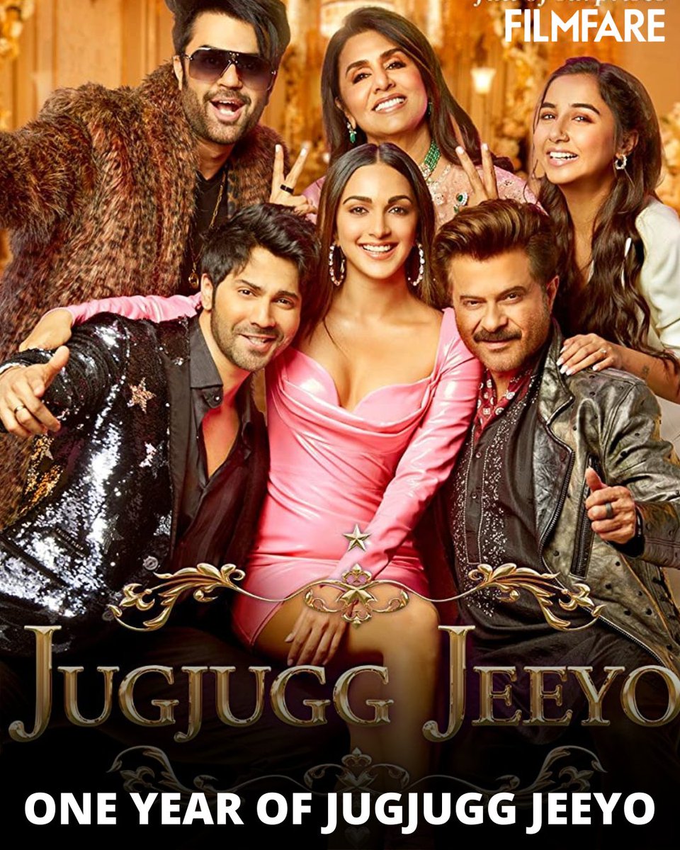 #JugJuggJeeyo starring #VarunDhawan, #AnilKapoor, #NeetuSingh, #KiaraAdvani and others was released one year ago. 🎬