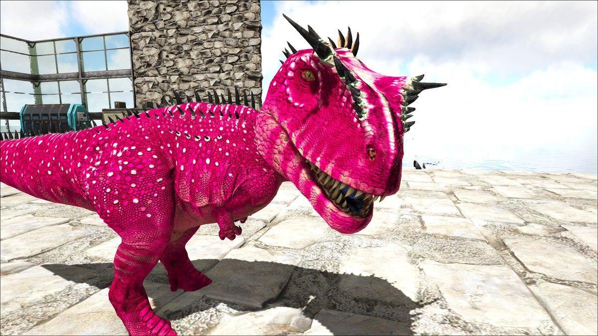 #ARK 3倍の時に生まれた変異ピンクのカルカロちゃん🦖
養育開始😃