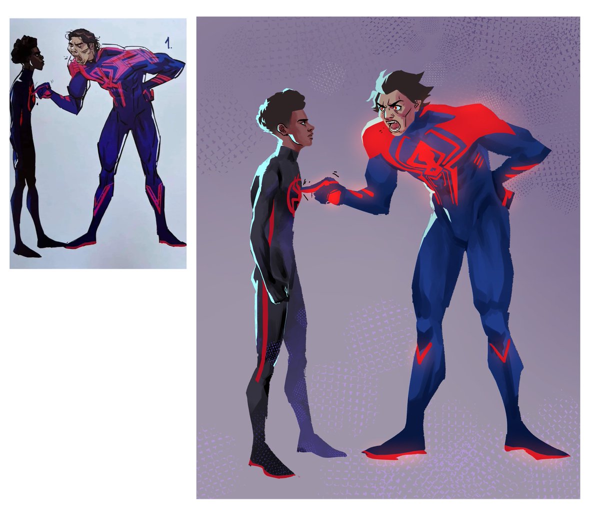 Redraw cus they look so silly 

#SpiderVerse #SpiderManAcrossTheSpiderVerse #spiderman #MilesMorales #milesmoralesfanart #MiguelOHara #migueloharafanart #SpiderMan2099 #spidermanfanart #spidermanart #multiverse #fanart