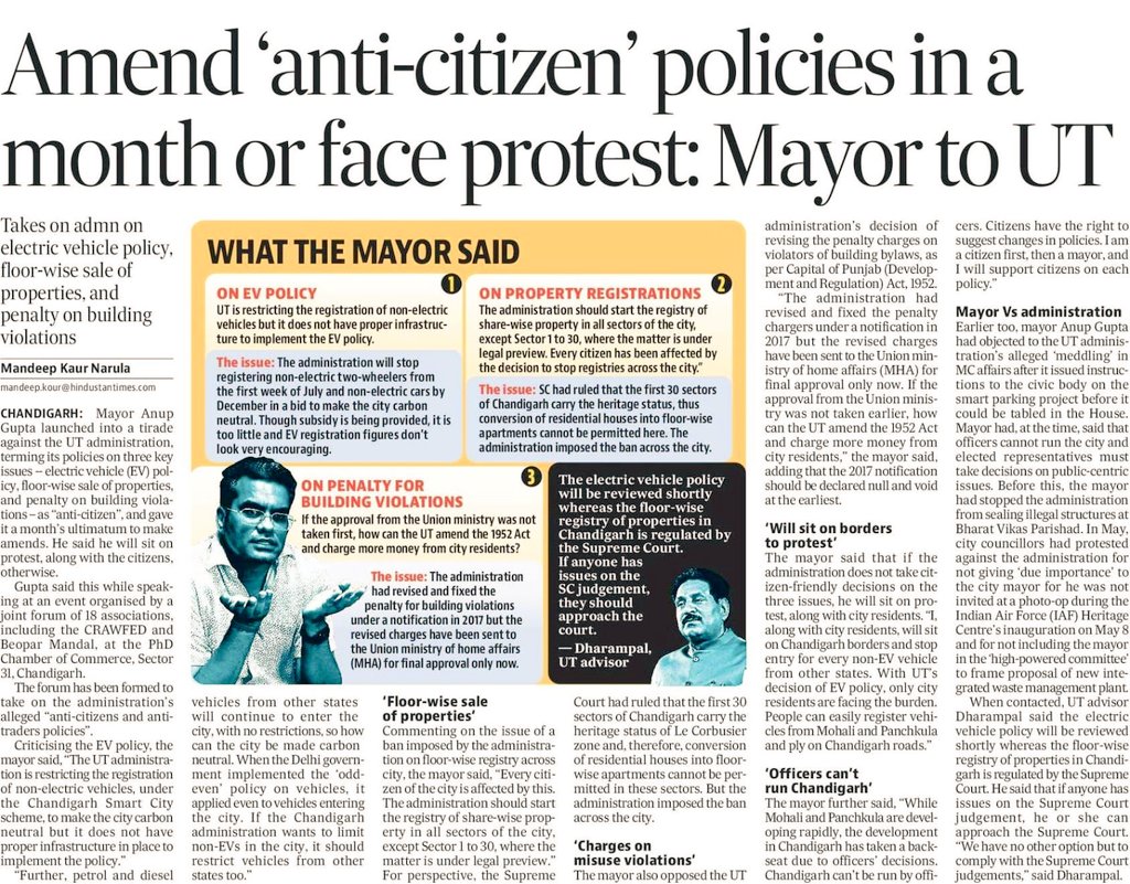 BHUPINDR5's tweet image. UT cites Panchkula &amp;amp; Mohali practices in policy opposition, but why not for EV policies? Unrestricted entry of out-of-state vehicles hampers carbon neutrality goals. Officers from Punjab &amp;amp; Haryana shape policies impacting UT. Unjust burden on UT. #PolicyIssues #CarbonNeutrality