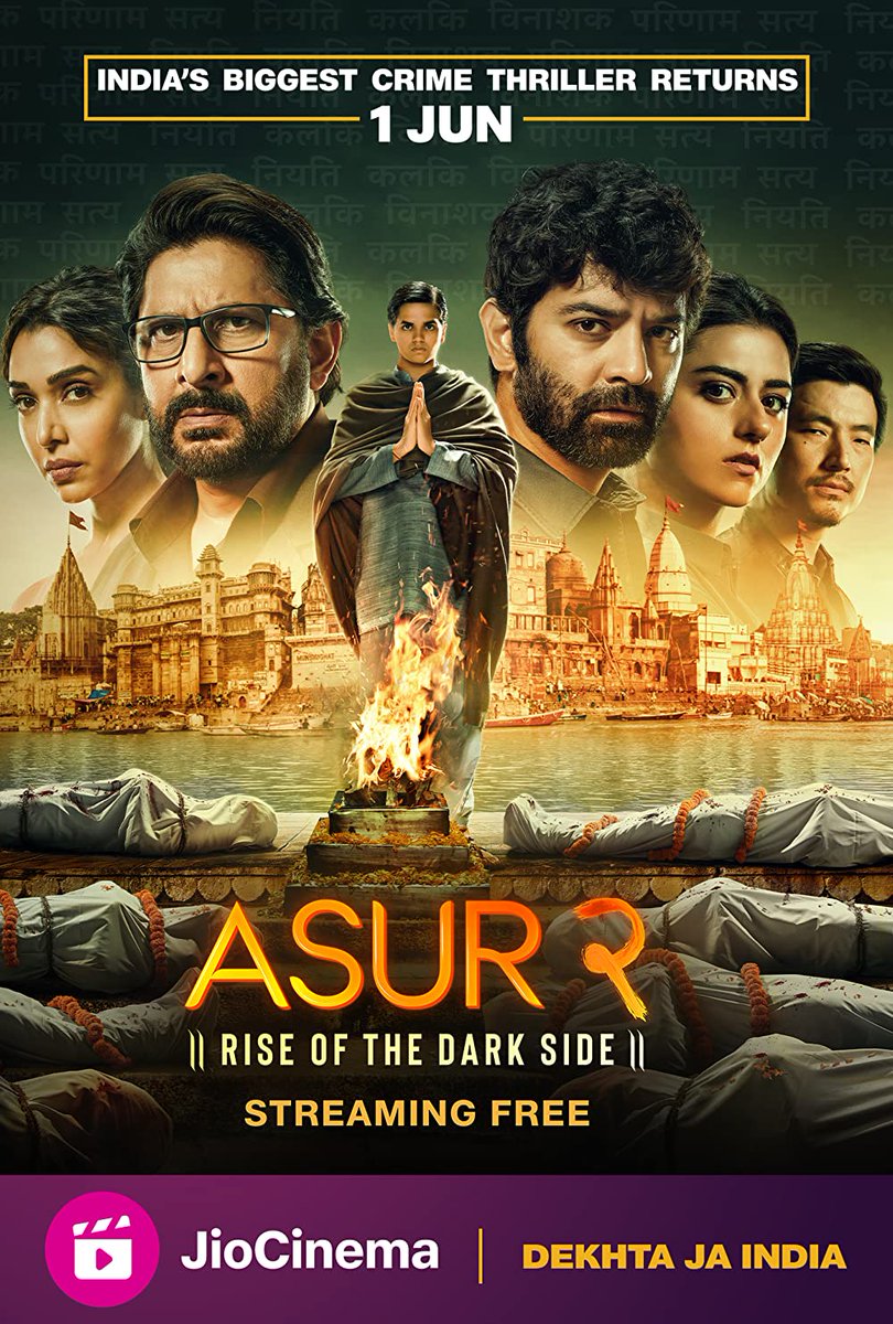 Agentbean001's tweet image. #Asur season 1 &amp;amp; 2 (16 episodes) ⭐⭐⭐⭐/5
It's a well thought, nicely scripted and well executed series. The series keeps you hooked to your place and gets you thinking what more is ahead!💯👍
Don't get more expectations then it may little disappoint u✌️
Worthy one 👍