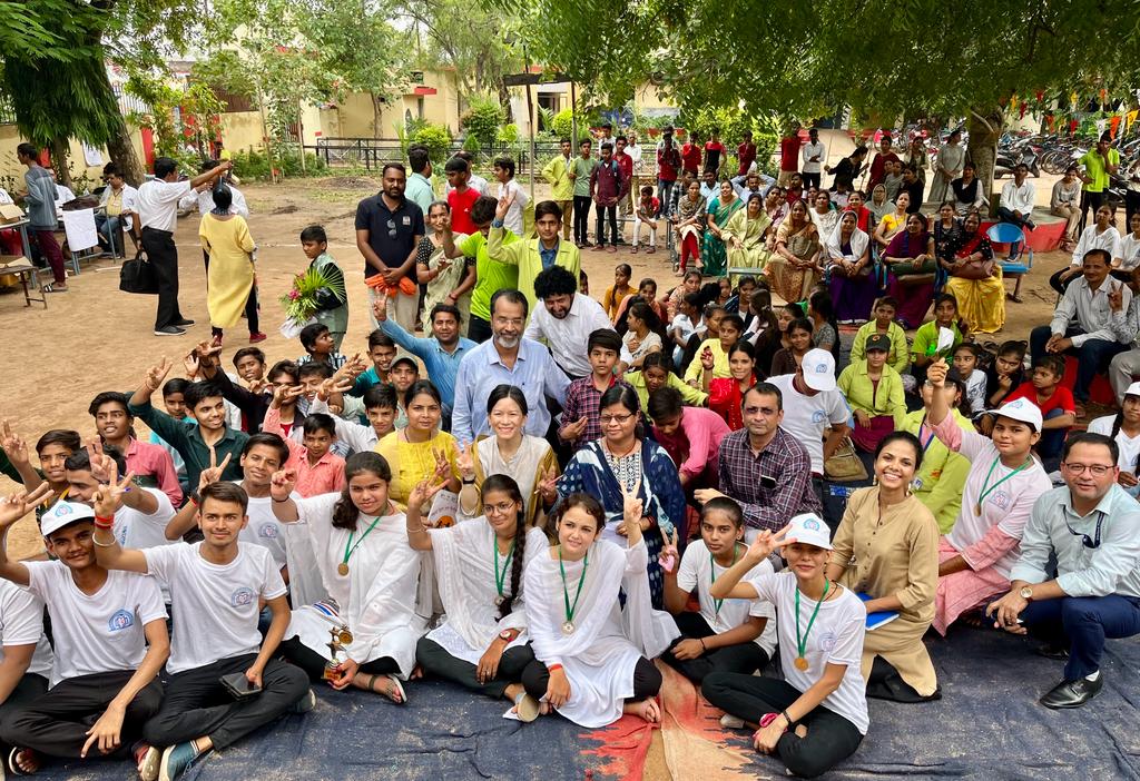 At the Khajuraho Higher Secondary School in Chhattarpur district, Madhya Pradesh, <a href="/UNFPAAsiaPac/">UNFPA in Asia and the Pacific</a>  Regional Advisor on Adolescents &amp; Youth, Ms. Sylvia Wong took part in observing Adolescent Health Day &amp; interacted w/ adolescents, Health &amp; Wellness Ambassadors, teachers &amp; parents.