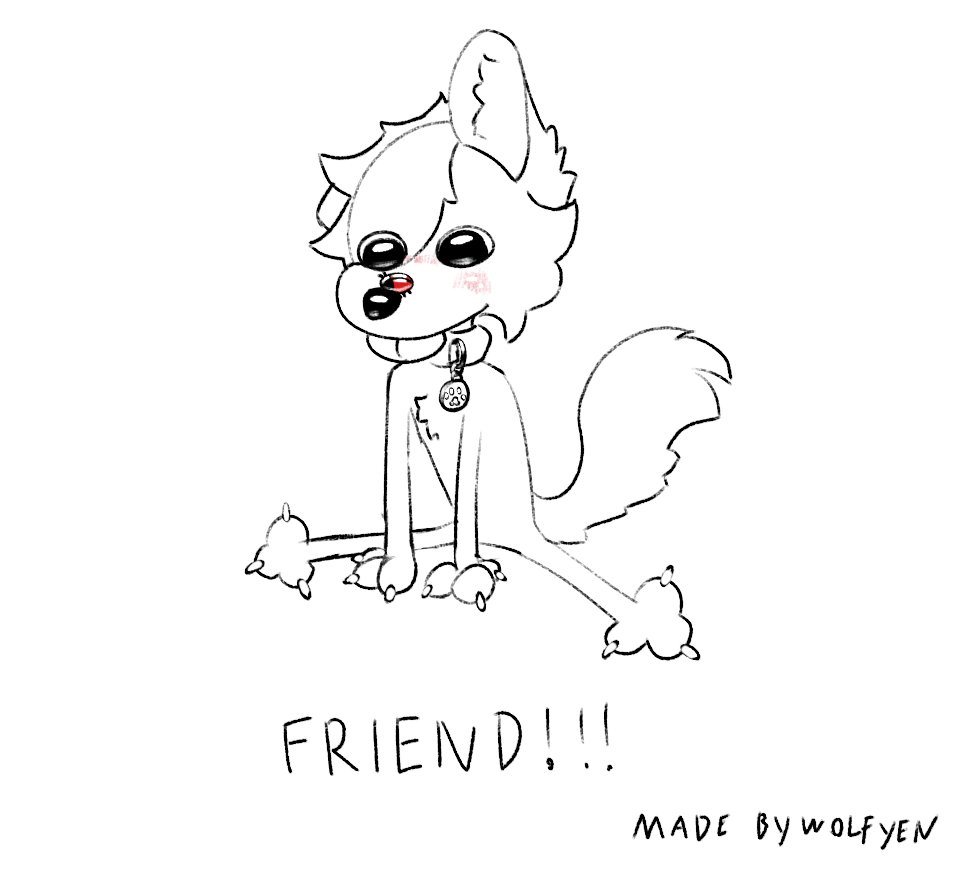 Wolfyen2's tweet photo. Friend 

Damn I love the new style I made it's dumb 

#furry #furryart #doodle https://t.co/dMJpw1kCZJ