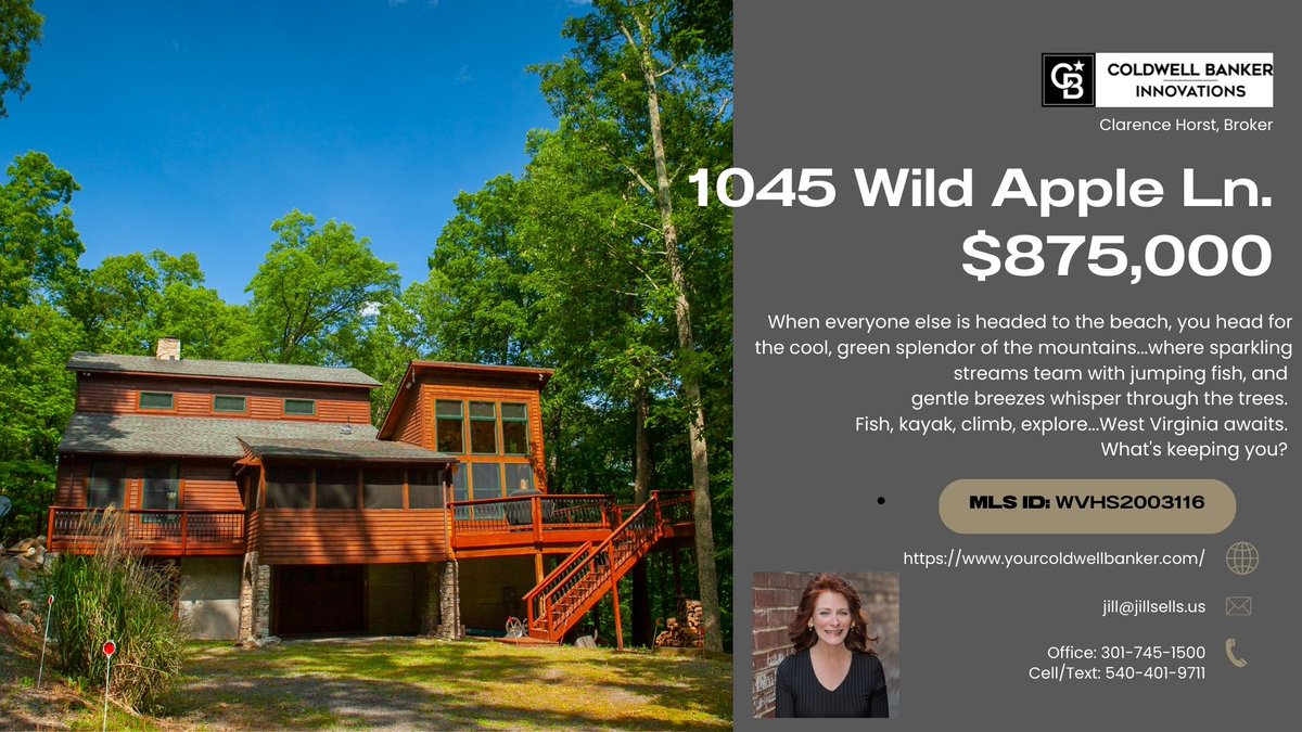 Price improved! Low WV taxes! One-of-a-kind custom beauty! Partial owner financing available.
#wvrealestate
#wvrealtor
#wvvacationhomes