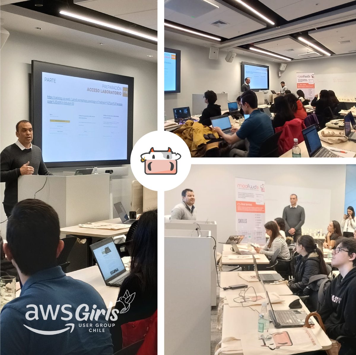 moofwdinc's tweet image. Moofwd Workshop CDK en la sede de AWS Chile para la Comunidad AWS Girls. Estamos comprometidos en apoyar a AWS en la formación y divulgación de los servicios en la nube, y esta oportunidad fue realmente especial.

#AWS #CloudDevelopmentKit #MujeresEnTecnología #awsgirlschile