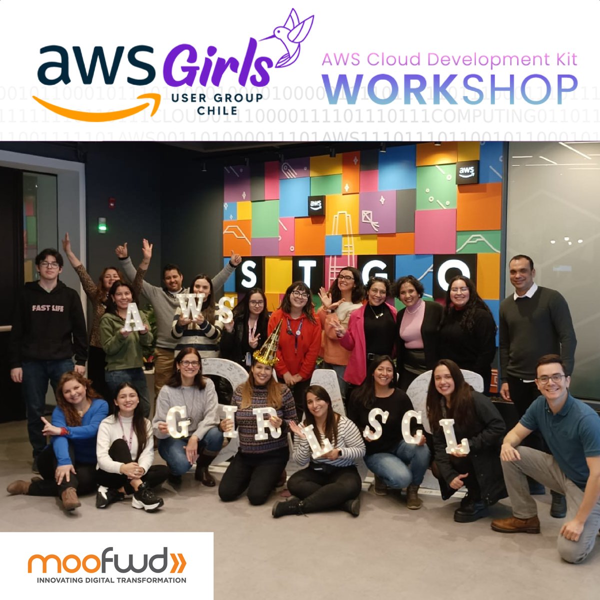 moofwdinc's tweet image. Moofwd Workshop CDK en la sede de AWS Chile para la Comunidad AWS Girls. Estamos comprometidos en apoyar a AWS en la formación y divulgación de los servicios en la nube, y esta oportunidad fue realmente especial.

#AWS #CloudDevelopmentKit #MujeresEnTecnología #awsgirlschile