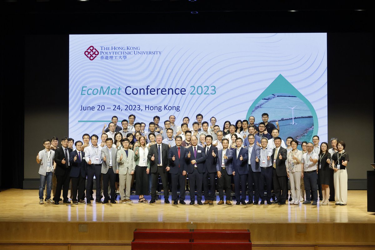 The #EcoMat 𝐂𝐨𝐧𝐟𝐞𝐫𝐞𝐧𝐜𝐞 𝟐𝟎𝟐𝟑 concluded at #PolyU. The event attracted more than 300 participants from more than 15 countries to discuss the latest advances in #materialsscience and #engineering.

At the closing ceremony, our Editor-in-Chief, Prof. Zijian Zheng,…