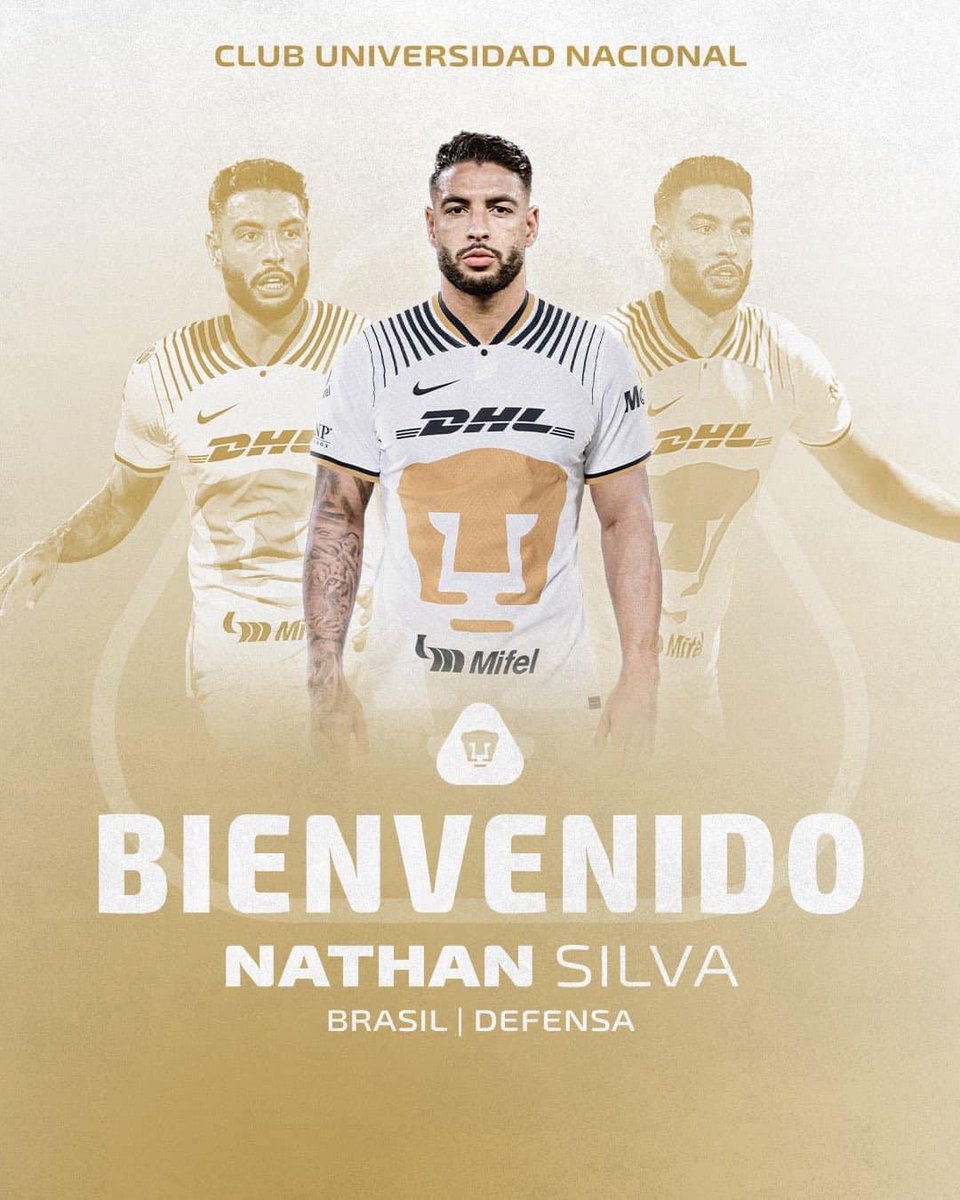 OFICIAL. 

Nathan Silva es nuevo jugador de Pumas UNAM. Llega procedente del Clube Atlético Mineiro. 

Transferencia definitiva por cuatro años.