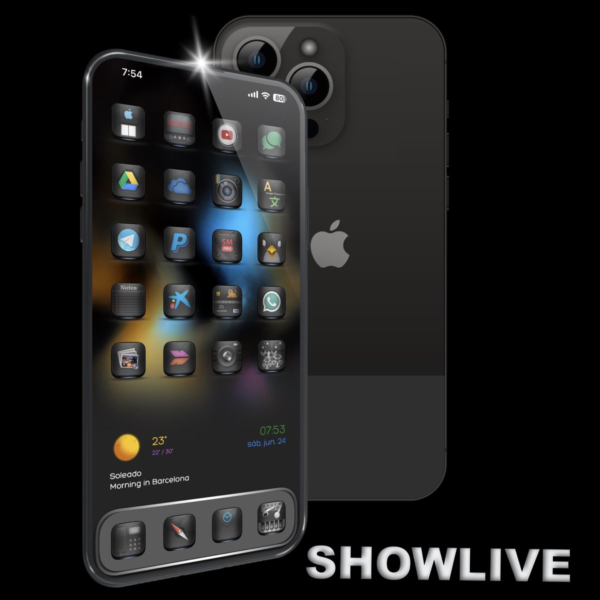 Good morning🌎🙋🏽‍♂️📱13 Pro Max🕺🏽ShowCuts,ShowAE and ScreenshotsSL😍🔥by @SeanKly no jailbreak ShowTheme by my dear @jennysblessed🤛🏽Cute icons Dark Desire2😍🔥by @Coccco28 SWAapp and wall by @TeboulDavid1 @EliseMihael @UtdAll @thgr34td4n3 @kelvingenao01 @Leonel182520 @luis9_49