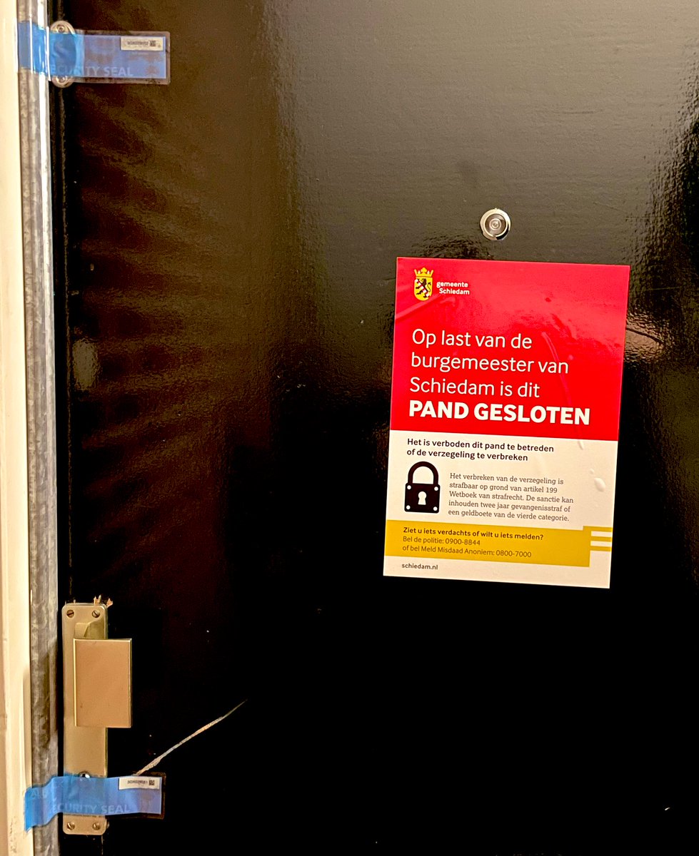 Interventieteam Ondermijning heeft gisteren ism @Politie_Rdam #AVIM en het Regionaal Operationeel Bestuurlijk Team, nav een internetadv. en overlast een controle uitgevoerd Sint Janshof. Onvergunde seksinrichting aangetroffen, het pand is door de burgemeester met spoed gesloten.