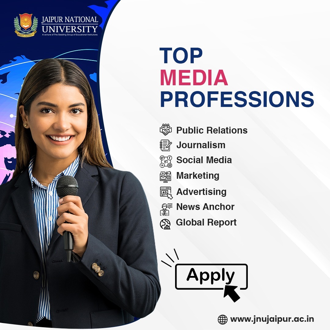 #JaipurNationalUniversity is one of the top universities in India for #mediastudies. If you're interested in a career in media, Jaipur National University is a great place to start.
 #JournalismCourses #MediaCourses #MassCommunicationCourses #jnujaipur