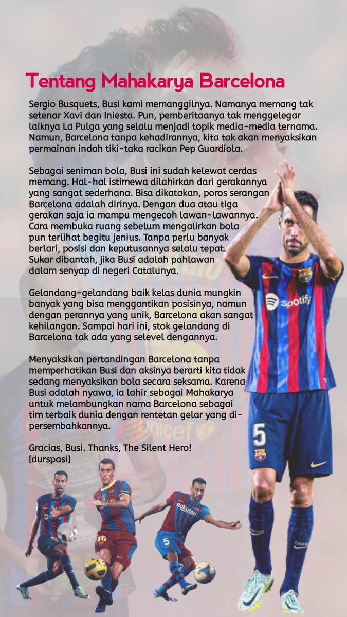 durspasi's tweet photo. Sergio Busquets ❤️💙 https://t.co/d1CeVfeyiv