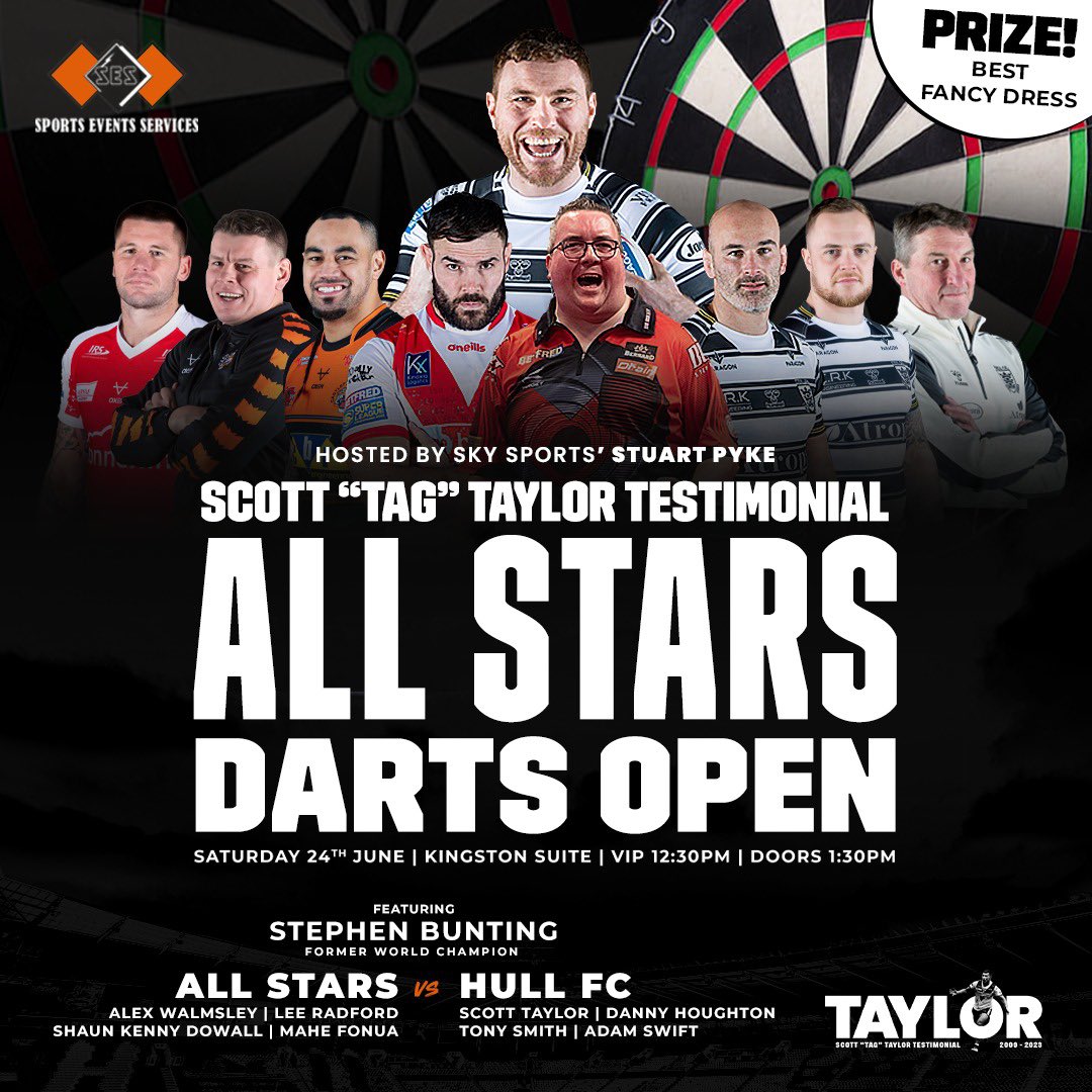ITS HERE!
12:30 VIPS
1:30 DOORS OPEN
£15 PAY ON DOOR 🎯
#TagTestimonial 
<a href="/hullfcofficial/">Hull FC</a> <a href="/sbunting180/">Stephen Bunting</a> <a href="/stuartpykesport/">Stuart Pyke</a> <a href="/engywalmsley/">Alex Walmsley</a> <a href="/Adamswift34/">Adam Swift</a>