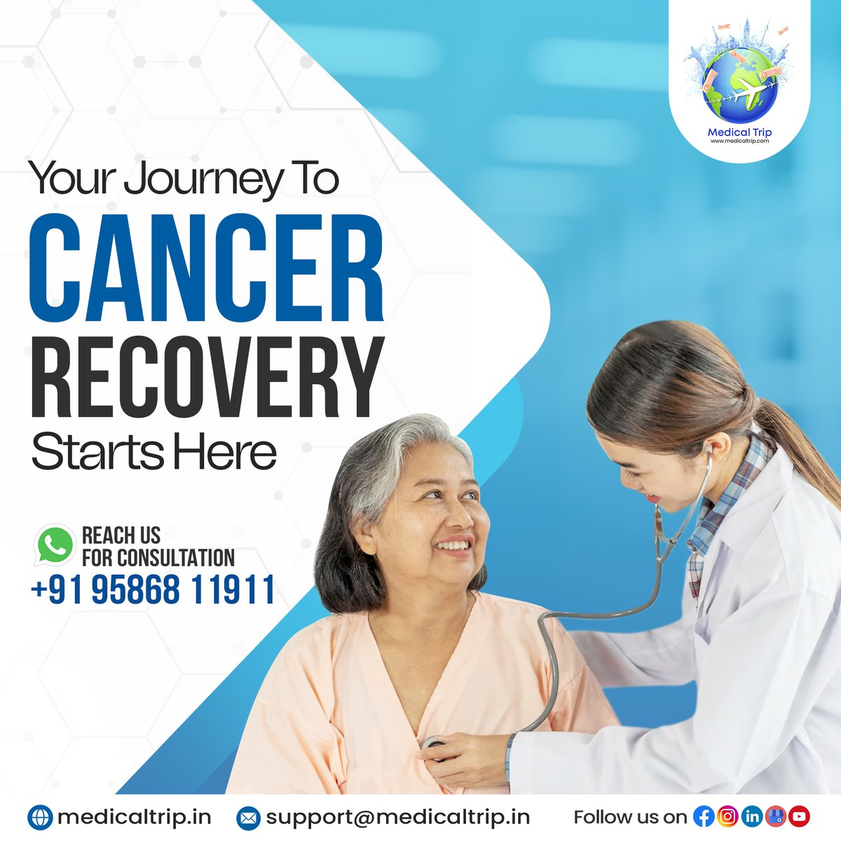 Medicaltrip2023's tweet photo. "Embark on your path to cancer recovery today. Contact us for compassionate consultation."

#cancerrecovery #findhope #supportandhealing #togetheragainstcancer #healthandwellness #cancerfighters #strengthandresilience #empoweringsurvivors #journeytorecovery #consultationavailable https://t.co/HmHPuyJA8I