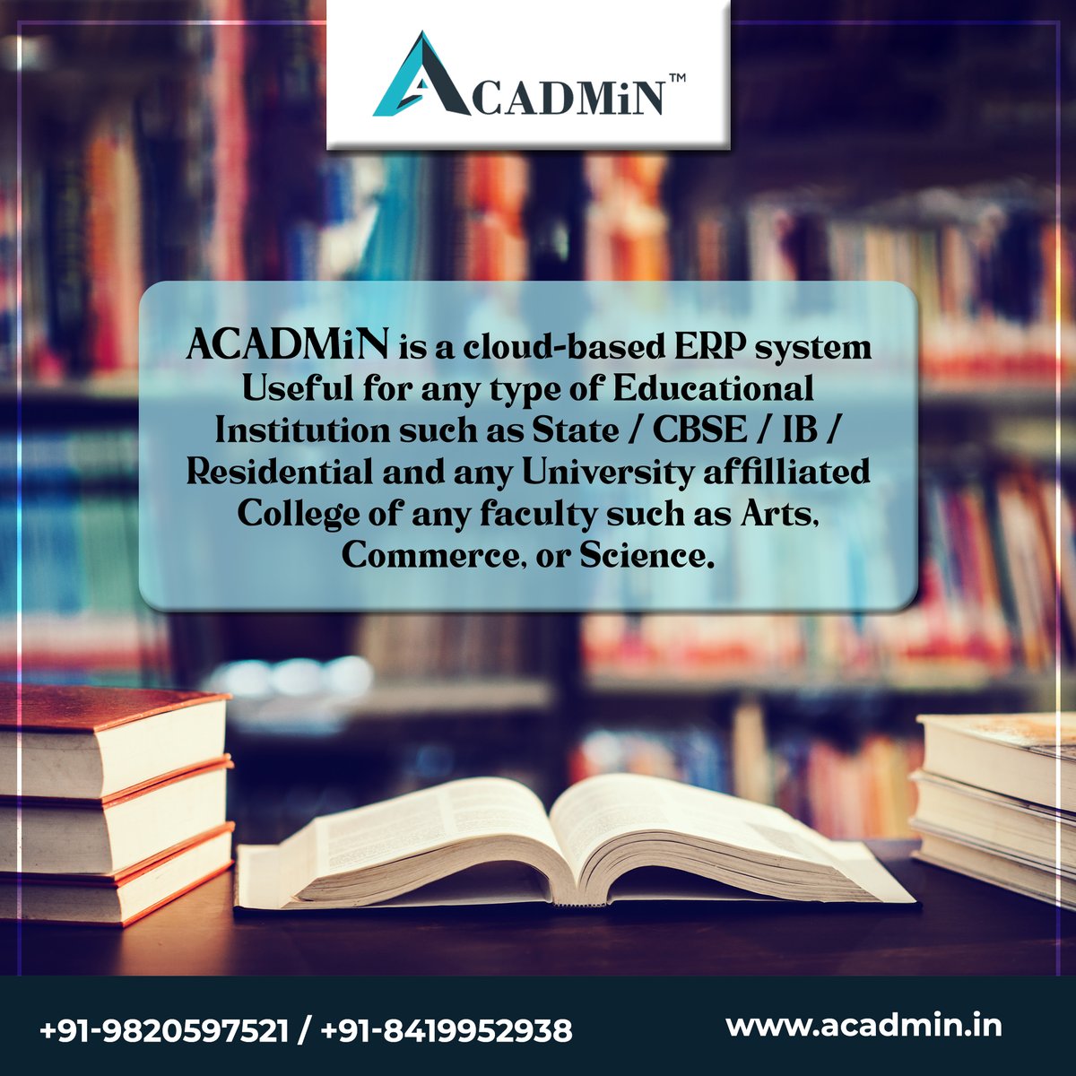FutureTPartner's tweet photo. ACADMiN is an ERP Software used to manage to automate workflow for your organization.
https://t.co/IxUS5y5e7o
#educationerp #schoolmanagement #educationerp #feemanagementmadeeasy #ACADMiN #educationalerp #schoolerp #software #erpsolution #Education #knowledgeispower #erpsystem https://t.co/M0PZ9f0i5h