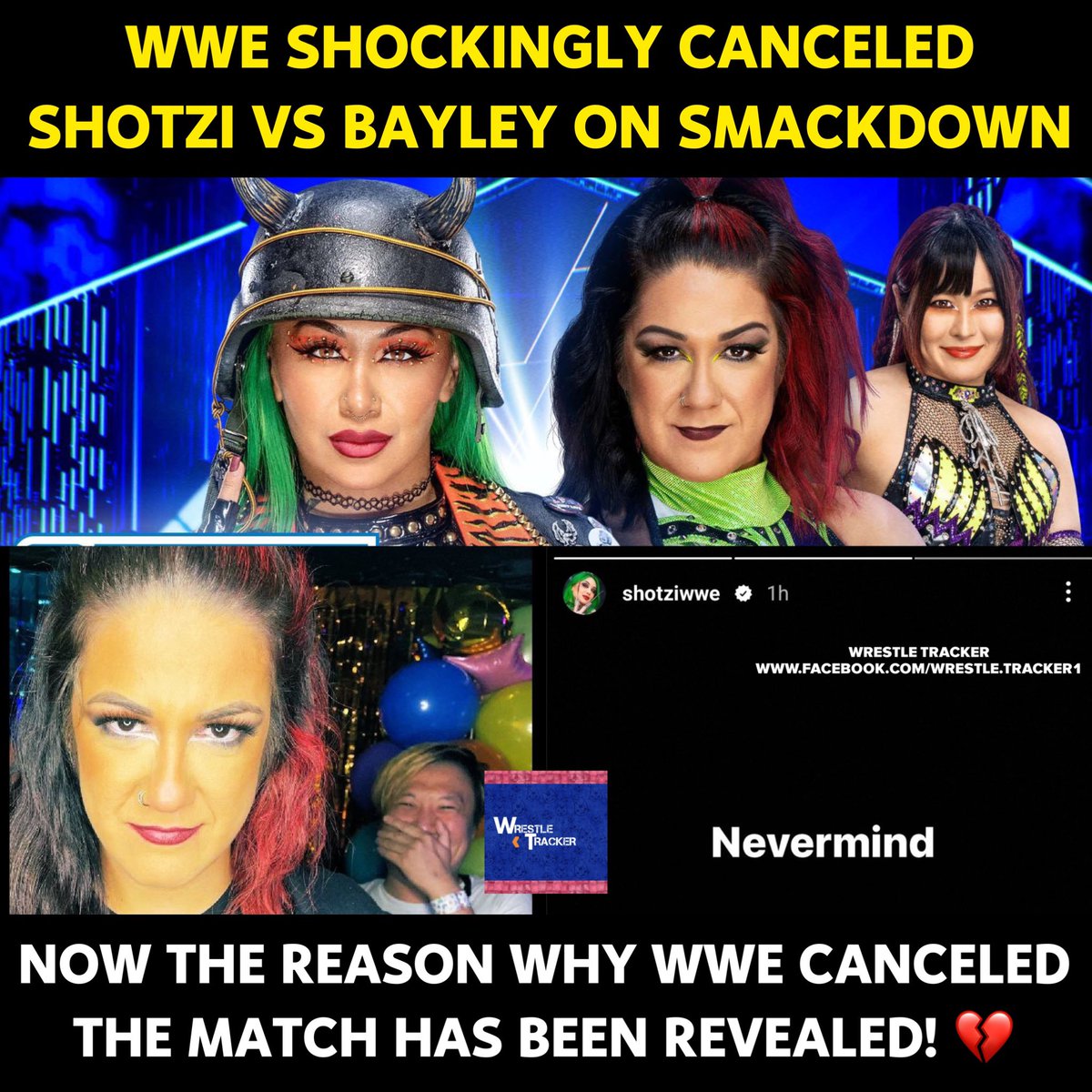 Wrestle Tracker on Twitter "Here is the reason why Bayley vs SHOTZI