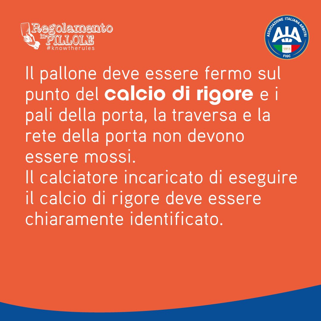 AIA_it's tweet photo. 11 metri, tante regole 📝
#AIA #arbitri #calcio #sport #DiventArbitro #GiocadArbitro https://t.co/UsTCIFxxsU