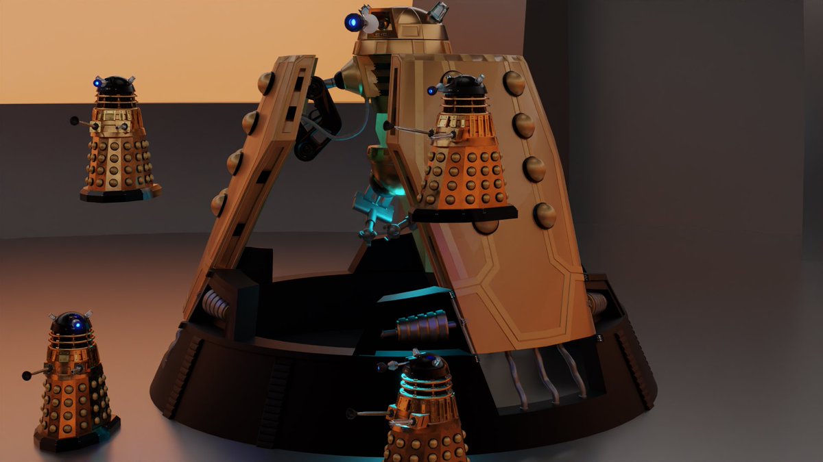 Dalek Emperor - Parting of the Ways

Took several weeks to make but I’m pretty happy with the models result

#DoctorWho #DrWho #Daleks #Blender3D #BlenderCycles
