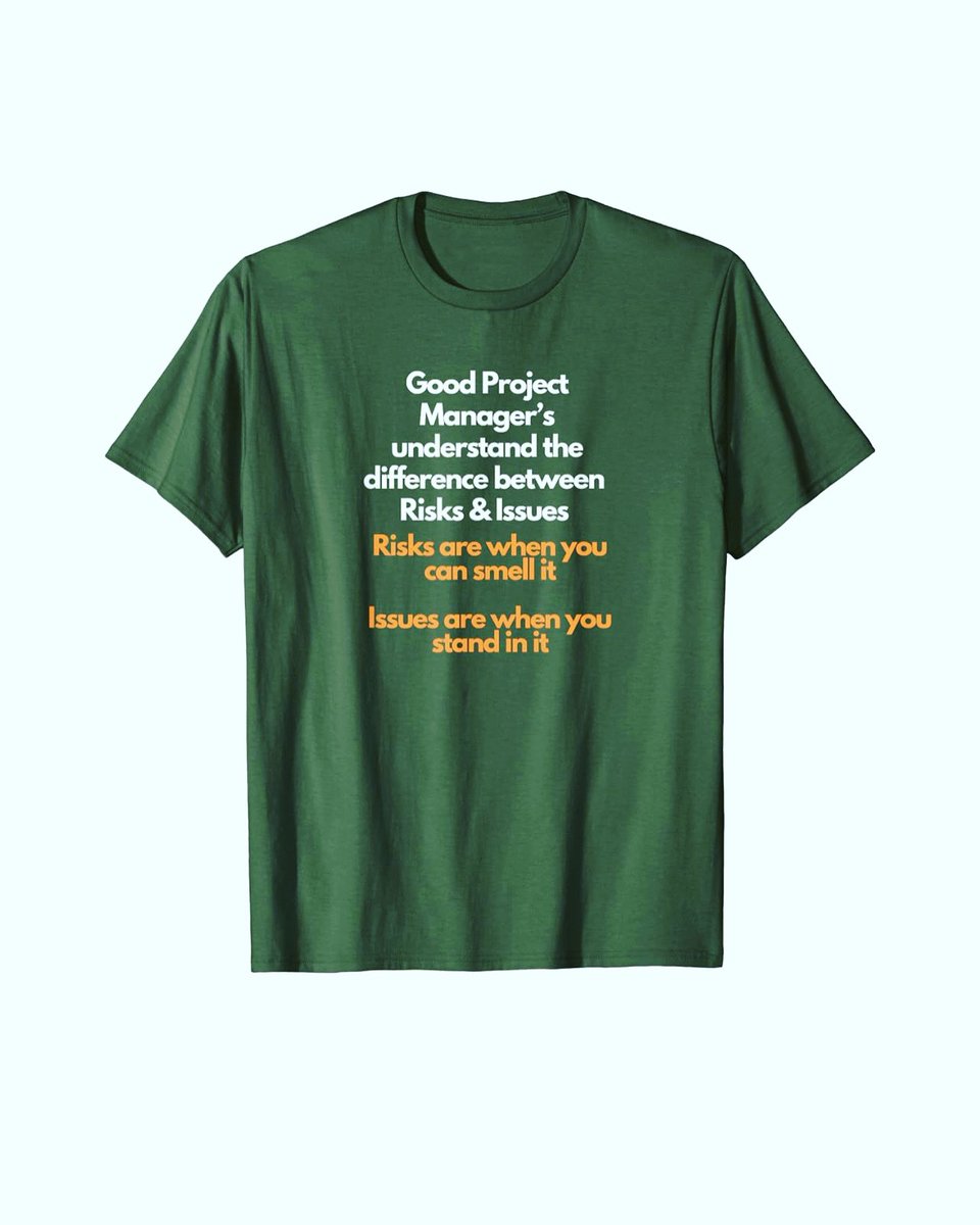 defencebureau's tweet photo. A perfect analogy to understand risks and issues. For all future and current project managers. Check out this and other designs on Amazon by AMZROCKSLTD #projectmanagement #projectmanagers #deliverables #RAID #risksandissues #ITprojectmanagement #glasto #londonjobs https://t.co/sENqHvvDxC