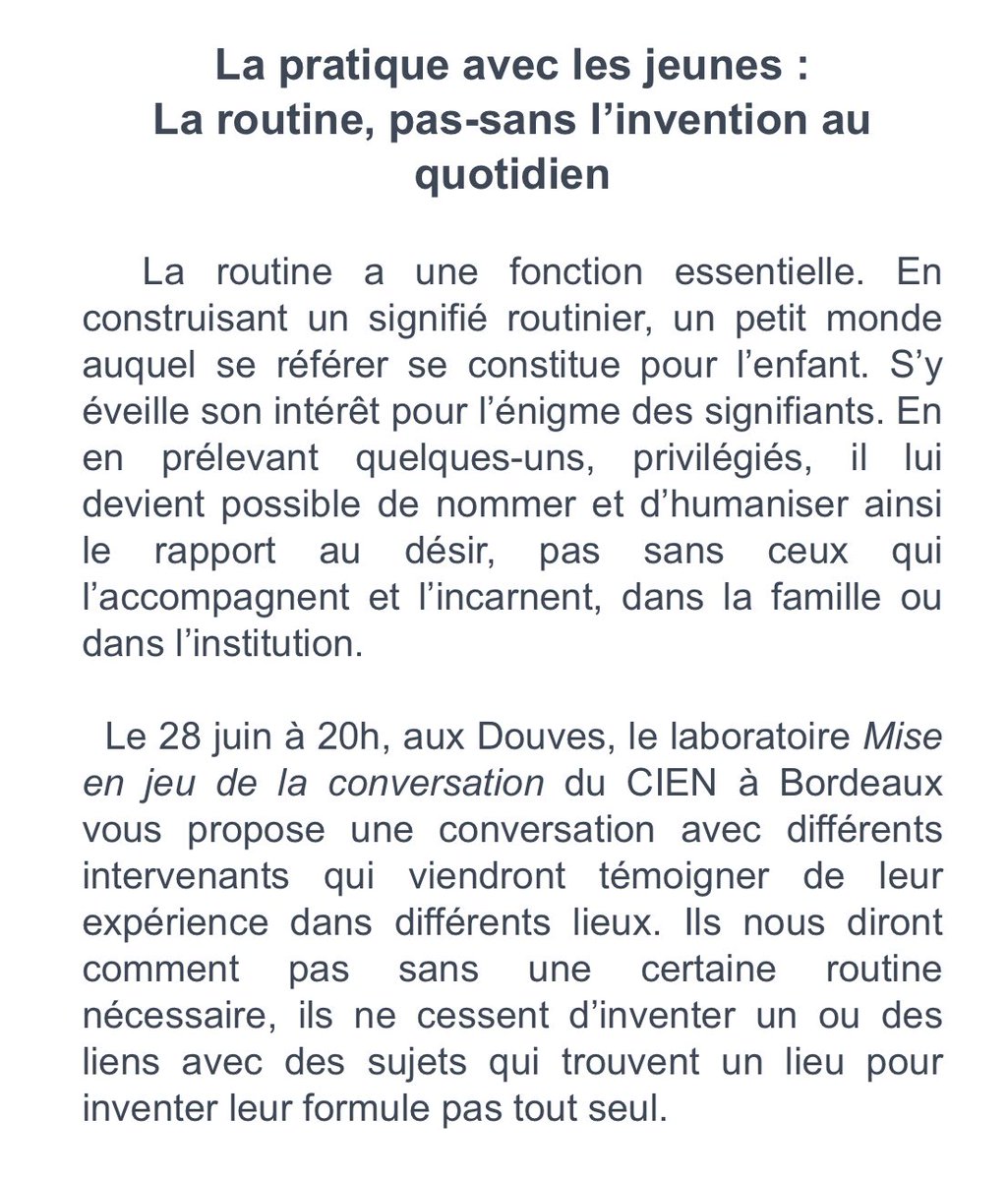 Le Pari de la Conversation (@cienbordeaux) on Twitter photo 