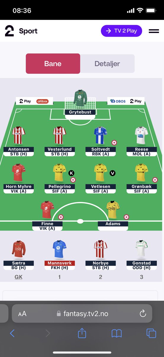omelaa81's tweet photo. @TV2NorgeFantasy @AskarAmin @D_Thon Hva ville dere gjort med dette laget? 2 bytter 0,9 i bank. Har fortsatt 1. wildcard. https://t.co/X5rZQogEe7