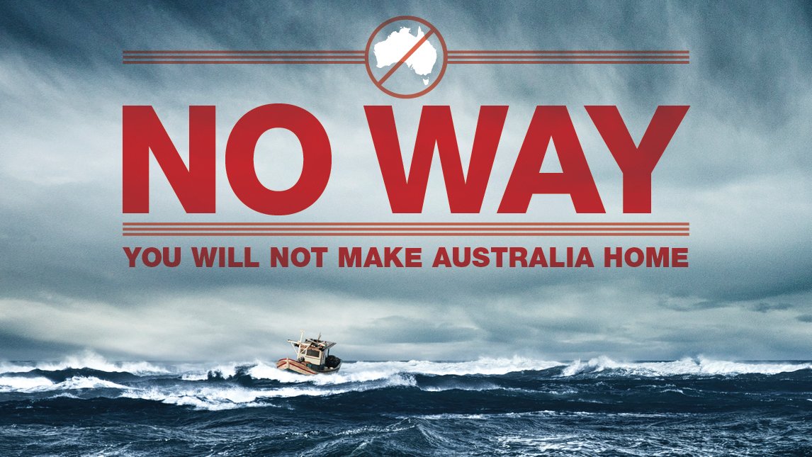 „Ein starkes Australien ist ein sicheres Australien. Wir haben die Menschenschmuggler gestoppt und damit verhindert, dass Flüchtlinge bei der Überfahrt auf hoher See ertrinken. Deshalb müssen wir weiter unsere Grenzen schützen.'
#Noway