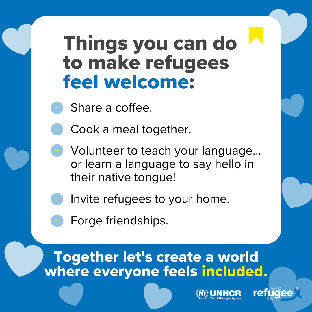 Even the smallest things can make a difference.

Here are some easy tips to make refugees feel welcome. 

#WorldRefugeeDay