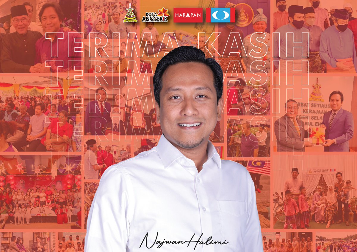 NajwanHalimi's tweet photo. Semalam merupakan hari rasmi pembubaran Dewan Negeri Selangor penggal ke-14.

Berkhidmat mewakili warga Shah Alam di DUN Kota Anggerik pastinya merupakan satu penghormatan buat saya. Pelbagai pengalaman, cabaran dan kenangan sepanjang bergelar wakil rakyat tidak hanya mendewasakan saya sebagai seorang insan namun turut membuka ruang kepada saya untuk mengenali dan bersilaturahim dengan pelbagai lapisan masyarakat.

Sepanjang lima tahun mewakili warga Shah Alam, saya telah berikhtiar sedaya upaya saya untuk memberikan khidmat yang terbaik; sentiasa turun ke lapangan, mengurangkan protokol dan menghapuskan jurang antara pemimpin dan masyarakat; membuka ruang komunikasi yang lebih luas serta mengamalkan pendekatan yang lebih responsif dalam memperkasakan komuniti setempat selain menangani hal-hal terkait kemudahan asas, infrastruktur, kebajikan dan kesejahteraan rakyat.

Terima kaseh saya ucapkan di atas kepercayaan dan sokongan yang dizahirkan sepanjang tempoh lima tahun ini. Saya pohon maaf seandainya wujud kekhilafan, kekurangan dan kelemahan di pihak saya sepanjang menjalankan tugas sebagai wakil rakyat.

Insya-Allah, semoga dikurniakan ruang dan penghormatan untuk saya meneruskan lagi khidmat dan berbakti kepada warga Shah Alam di masa akan datang.