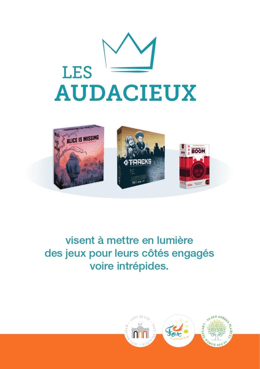 🔊 TRACKS est nommé pour le prix FOX du jeu de société 2023, dans la catégorie « les Audacieux » !

Merci <a href="/FoxEtCompagnie/">Fox & Cie</a> 🤩
Bravo aux autres jeux nommés ✨

⚙️<a href="/JeuxJuan/">Juan Jeux</a> 
⚙️Christian Rubiella
🎨@Pierosurlalune 

#prixdujeu #j2s <a href="/Asmodee_fr/">asmodee France</a>