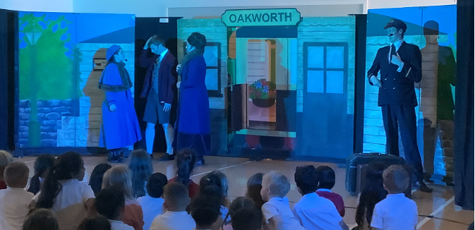 The whole school enjoyed a performance of The Railway Children performed by @MandMTheatrical as a treat provided by our PTA.