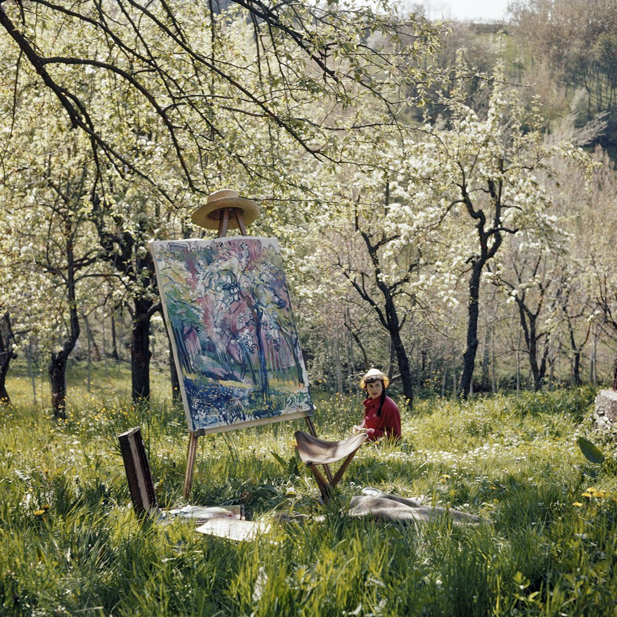 Jacques Henri Lartigue
Florette,Opio,France,April1960

J-H was a'true primitive'photographer who invented the aesthetics of the instantaneous.His color work is astonishingly fresh:the French countryside,the women in his life.
#ArteYArt #artwork #artphotography #photography #photo