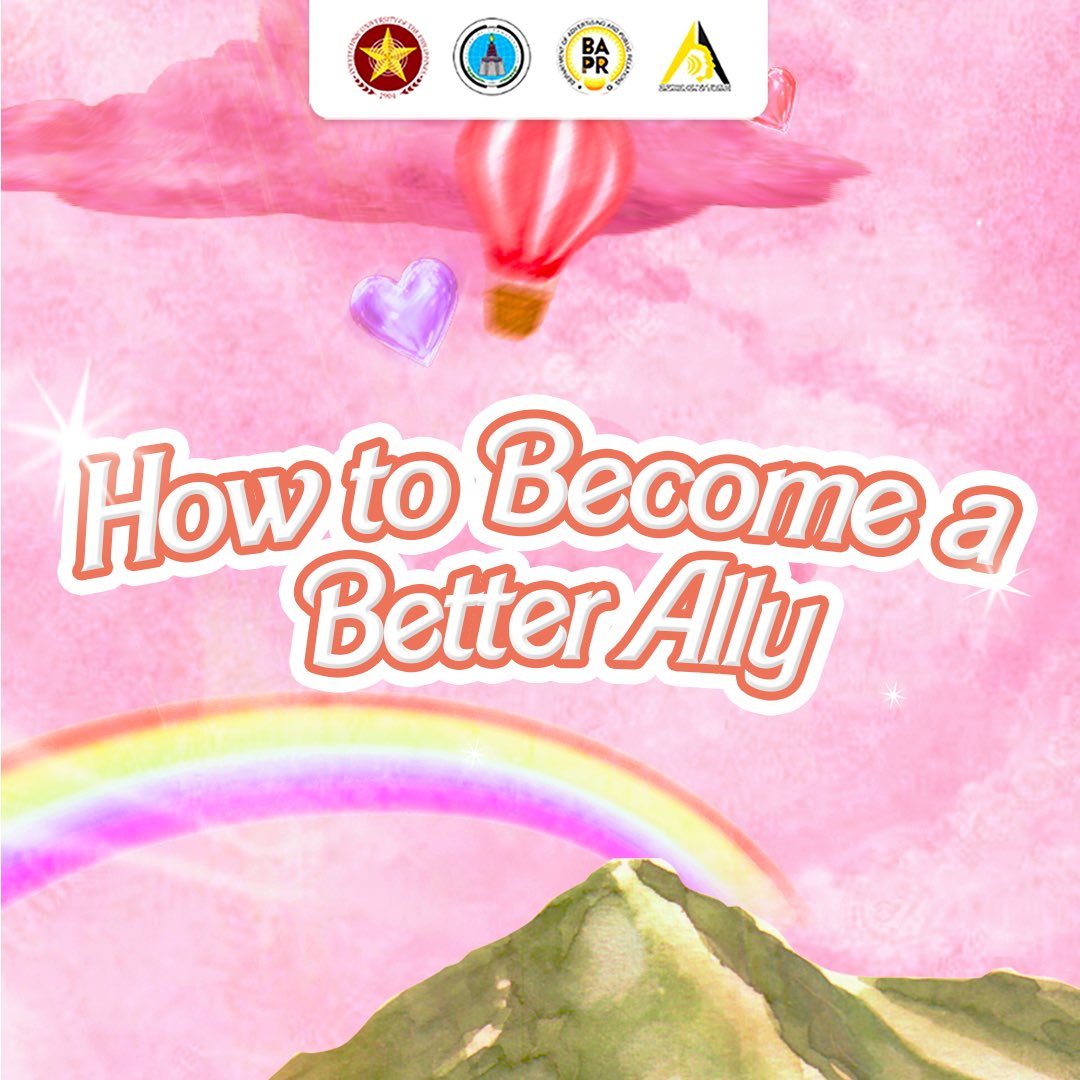 PUPADPROS's tweet photo. Being an ally is a brave stance to taking the journey towards equal rights for the LGBTQIA+ community.
Here are some tips on being a better ally, especially through the ADPR industry.
๐จ: Sean Andre Salinas
๐๏ธ: Stefi Ordanza
#ADPRIDE
#PakPowerProgress
#ADPROS https://t.co/t0OvlTDef8