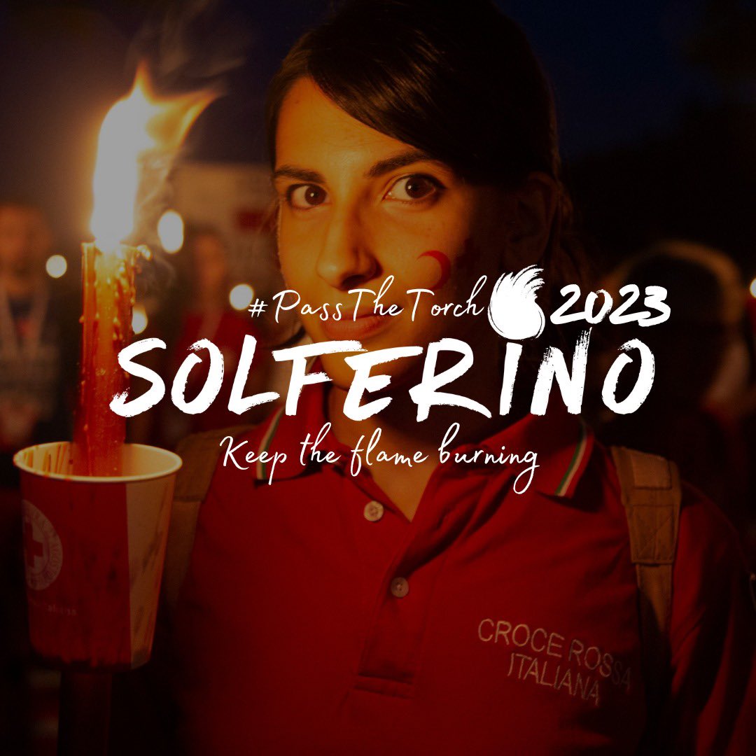 Every year our Red Cross and Red Crescent family meets in Solferino, where it all started, to #PassTheTorch.

Together, and all across the world, let’s keep the flame of our shared history alive.

Let's keep paving a path of humanity. 

Let's keep the Solferino flame burning.
