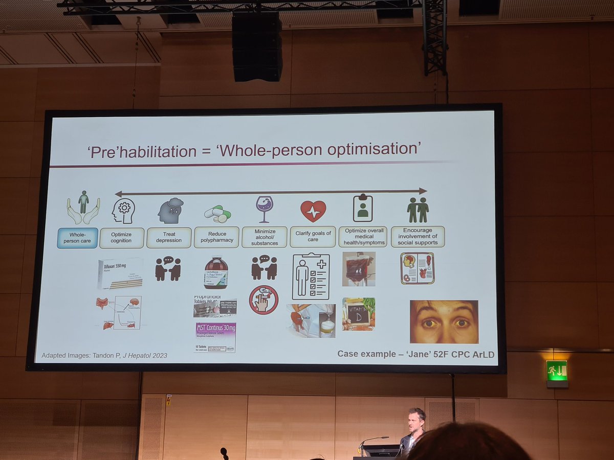 @Drfattyliver presenting at #EASL2023 on the MDT (medic, physio, dietitian, psychology) approach to managing malnutrition and frailty in patients with ESLD @EASLnews