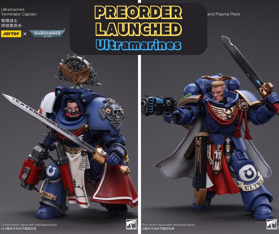 LTcave_official's tweet photo. 📷📷PRE-ORDER LAUNCH -
1/18 Ultramarines Terminator Captain &amp; Ultramarines Primaris Captain:
🛒https://t.co/Uy9VwSQvNh
🛒https://t.co/CWqXlWBhZy

#Warhammer #JoyToy #Ultramarines #TerminatorCaptain #PrimarisCaptain #ActionFigures #LimitedEdition #PreOrder #Collectibles #LTCAVE https://t.co/vtxGw2wuDW