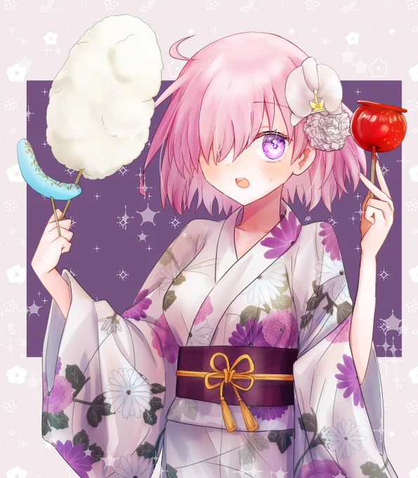 「あっ」  マシュ…お祭りの屋台グルメたくさん食べてくれ…… #FGO