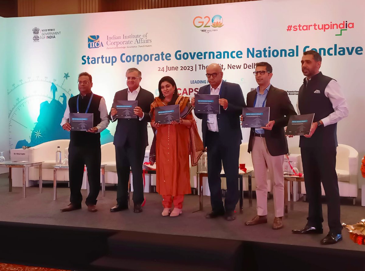 #Launched: The "Start-up Governance Playbook" at the "Startup Corporate Governance National Conclave" hosted by the Indian Institute of Corporate Affairs (IICA).

Here are a few glimpses.
<a href="/IICAOfficial/">Indian Institute of Corporate Affairs</a> <a href="/IndianVCA/">IVCA</a> <a href="/dhawan_atul/">Atul Dhawan</a>

#StartupGovernancePlaybook #CorporateGovernance